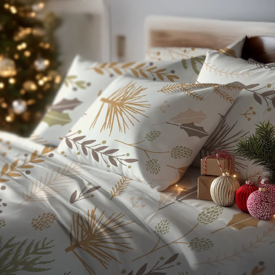 Pillow Cover | Harvest Leaves | 100% Cotton 2 Pillow Cases - Image 2