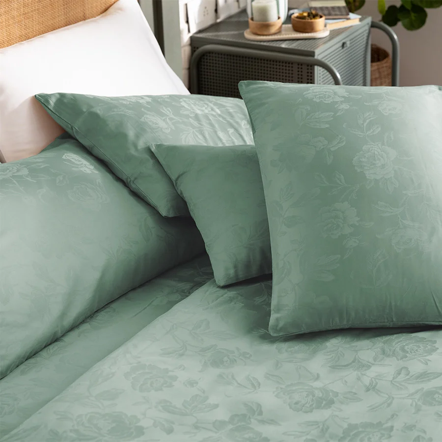 Pillow Cover | Jacquard Rose | 100% Cotton | Pack of 2 Pillow Cases | 300TC - Image 7
