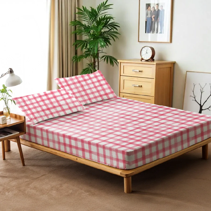 Pillow Cover | Water Color Checks | 100% Cotton | Pack of 2 Pillow Cases - Image 4