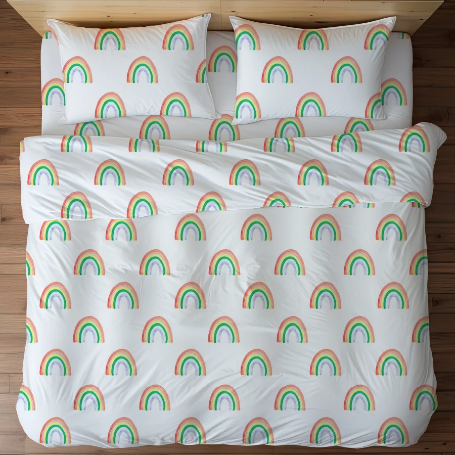 Pillow Cover | Rainbow Sprinkles | 100% Cotton | Pack of 2 Pillow Cases - Image 2