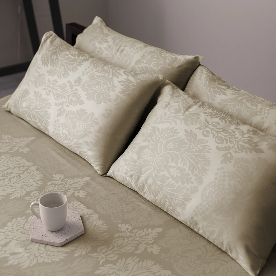 Pillow Cover | Symmetrical Jacquard | 100% Cotton | Pack of 2 Pillow Cases | 300TC - Image 7
