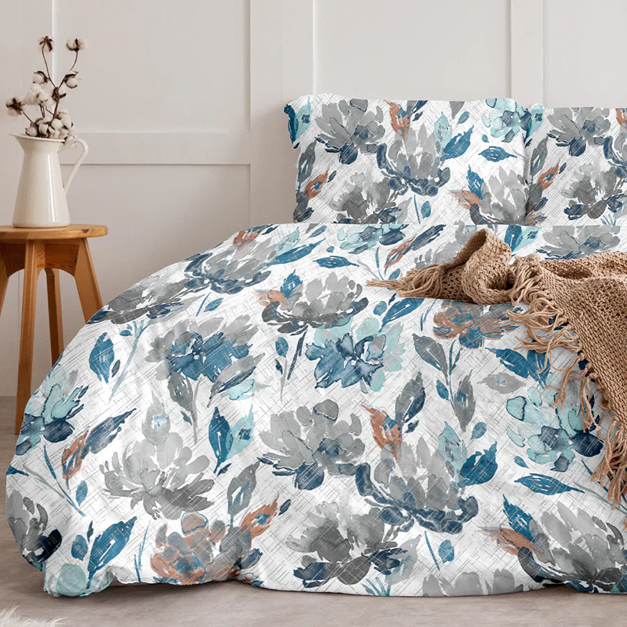 Quilt / AC Comforter | Size: Double | Vintage Rustic Flowers - Image 6