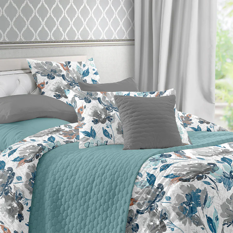 Quilt / AC Comforter | Size: Double | Vintage Rustic Flowers - Image 8