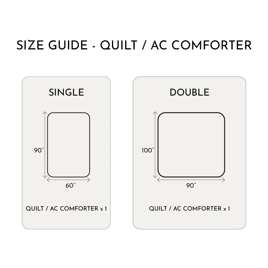 Quilt / AC Comforter | Size: Double | Alpen Snow - Image 4