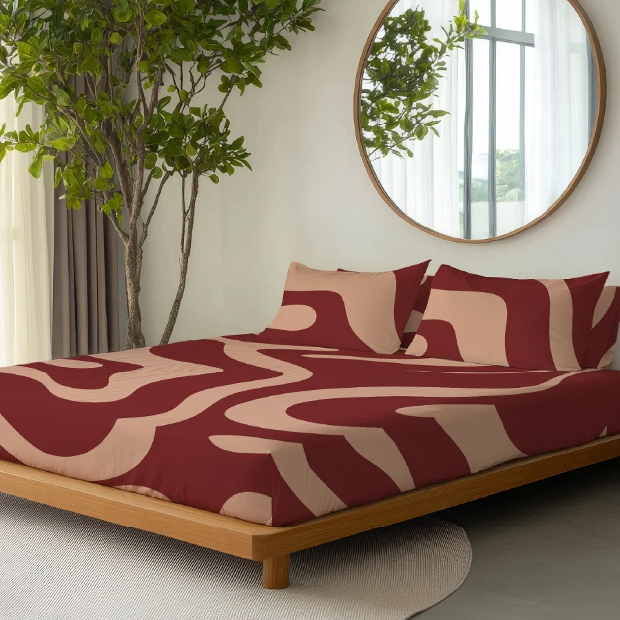 Quilt / AC Comforter | Size: Double | Wavy Art Bold Line