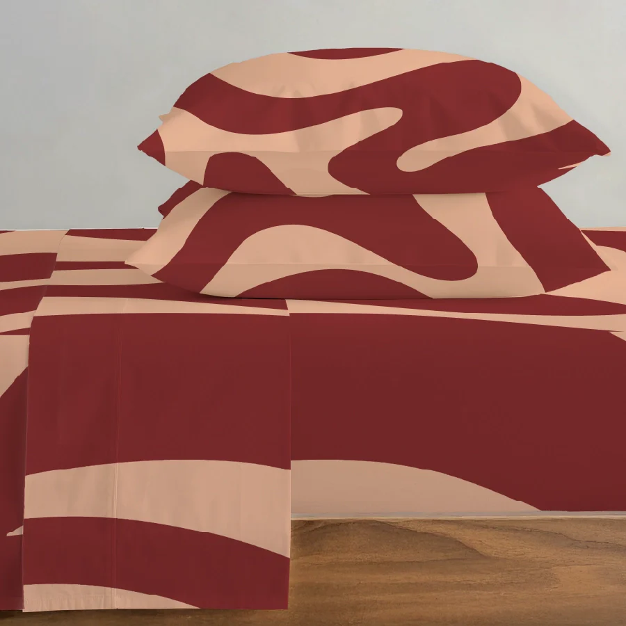 Quilt / AC Comforter | Size: Double | Wavy Art Bold Line - Image 3