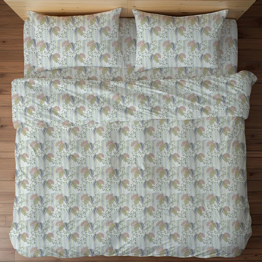 Bedsheet Set | Secret Groove | 100% Cotton King Size Bedsheet + 2 Pillow Cases - Image 8