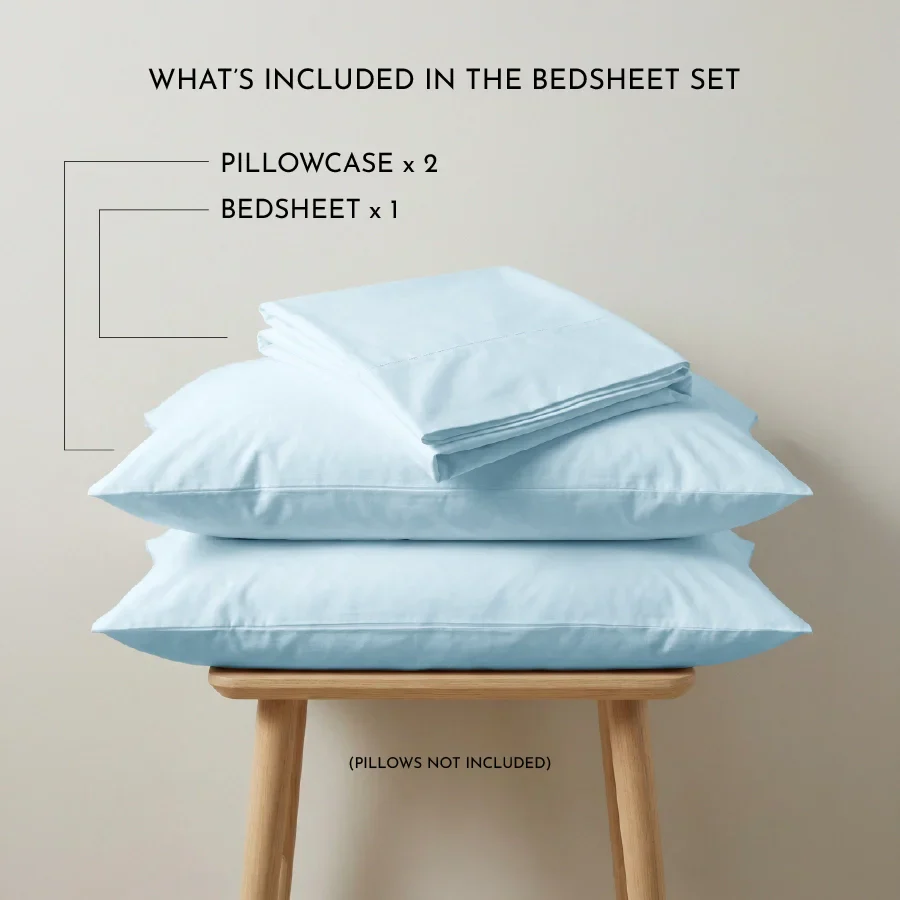 Bedsheet Set | 200TC Percale | 100% Cotton King Size Bedsheet + 2 Pillow Cases - Image 13