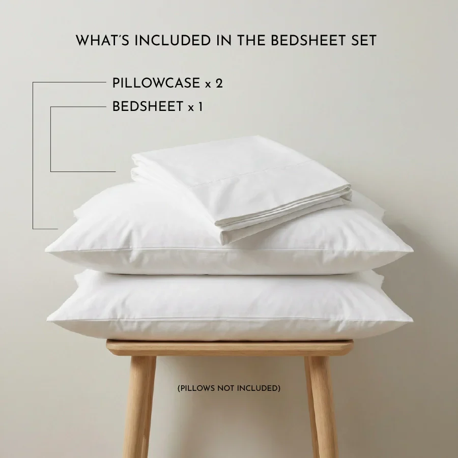 Bedsheet Set | 200TC Percale | 100% Cotton King Size Bedsheet + 2 Pillow Cases - Image 21