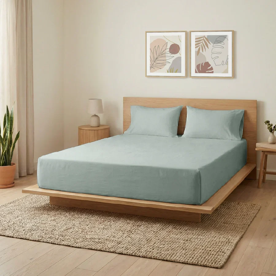 Bedsheet Set | 200TC Percale | 100% Cotton King Size Bedsheet + 2 Pillow Cases - Image 34