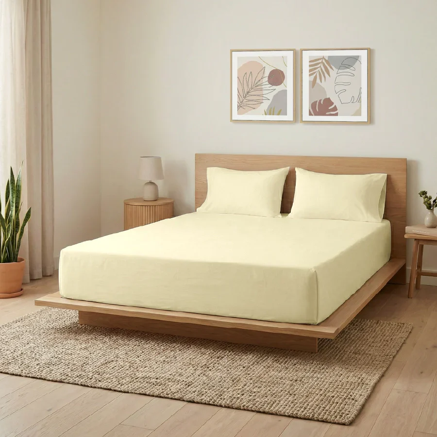 Bedsheet Set | 200TC Percale | 100% Cotton King Size Bedsheet + 2 Pillow Cases - Image 42