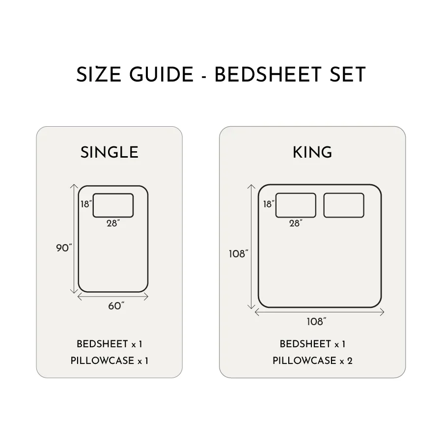 Bedsheet Set | 200TC Percale | 100% Cotton King Size Bedsheet + 2 Pillow Cases - Image 54