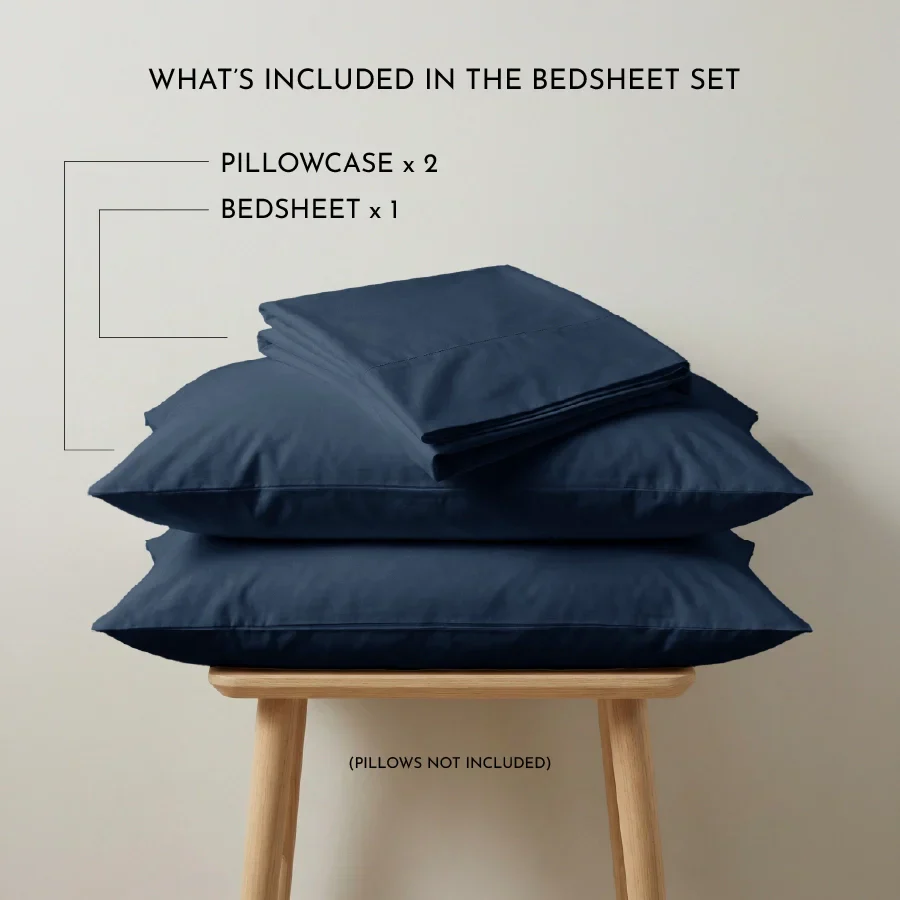 Bedsheet Set | 200TC Percale | 100% Cotton King Size Bedsheet + 2 Pillow Cases - Image 61