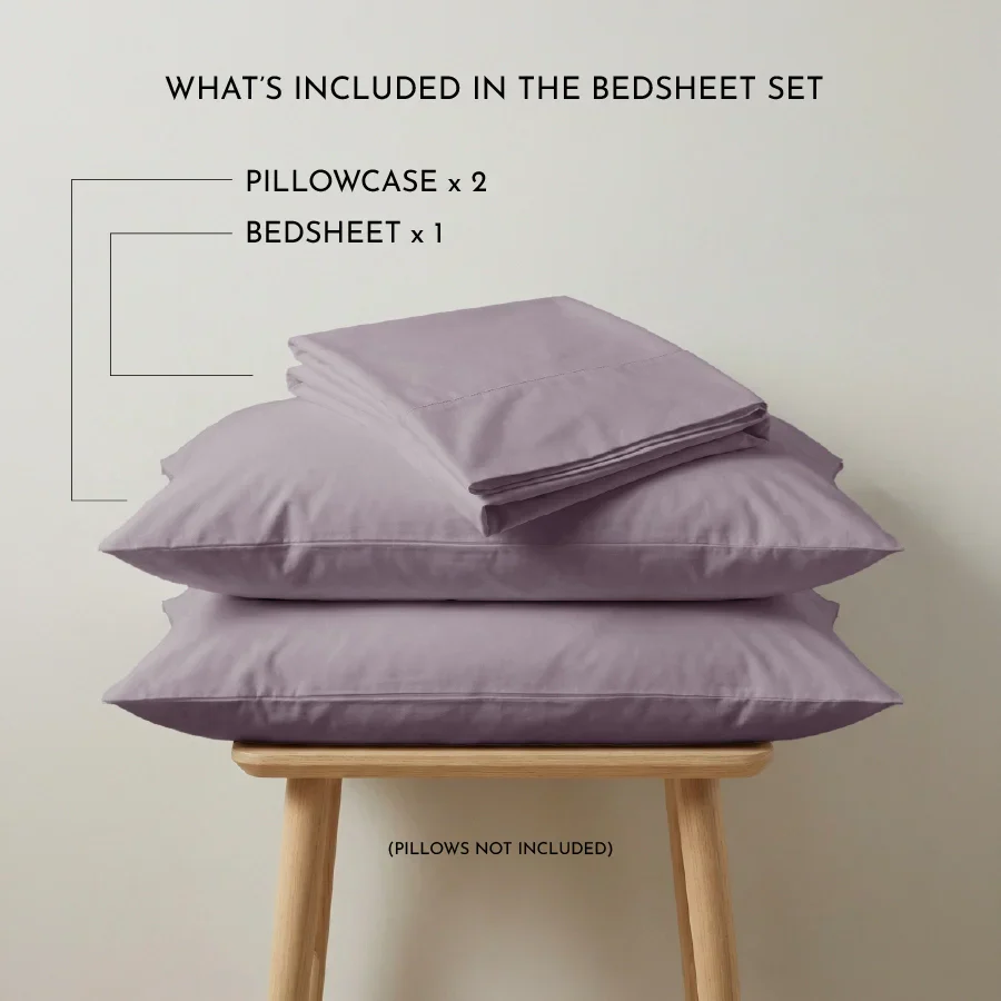 Bedsheet Set | 200TC Percale | 100% Cotton King Size Bedsheet + 2 Pillow Cases - Image 69
