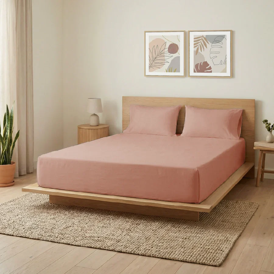 Bedsheet Set | 200TC Percale | 100% Cotton King Size Bedsheet + 2 Pillow Cases - Image 74