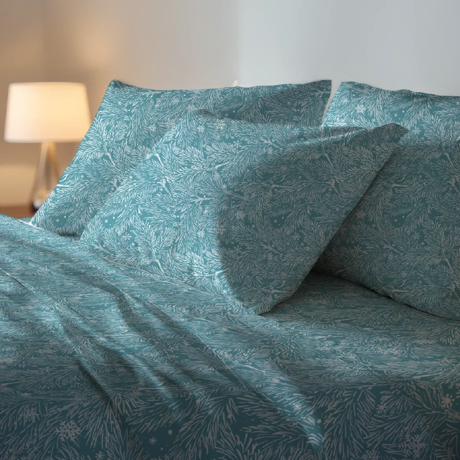 Bedsheet Set | Snowy Drift | 100% Cotton King Size Bedsheet + 2 Pillow Cases - Image 3