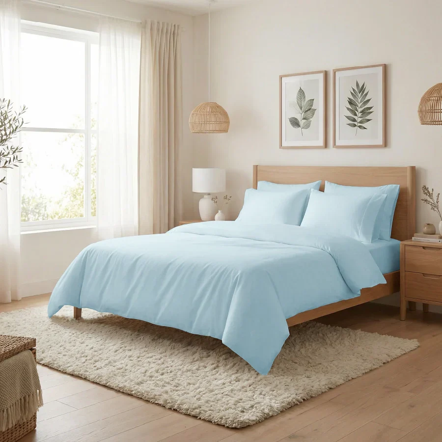 Bedsheet Set | 400TC Solid | 100% Cotton King Size Bedsheet + 2 Pillow Cases - Image 14