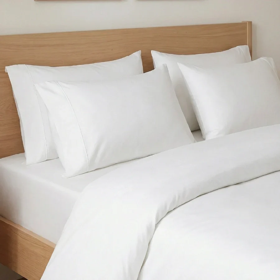 Bedsheet Set | 400TC Solid | 100% Cotton King Size Bedsheet + 2 Pillow Cases - Image 23