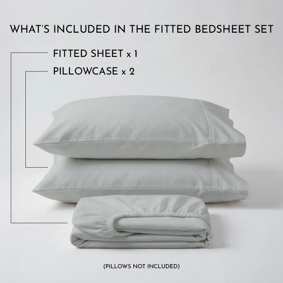 Fitted Bedsheet Set |  400TC Solid | 100% Cotton Bedsheet + 2 Pillow Cases [Sizes: King Bedsheets & Queen/ Double Bedsheets] - Image 21