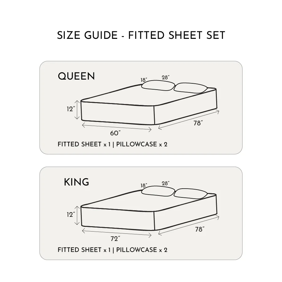 Fitted Bedsheet Set |  400TC Solid | 100% Cotton Bedsheet + 2 Pillow Cases [Sizes: King Bedsheets & Queen/ Double Bedsheets] - Image 38