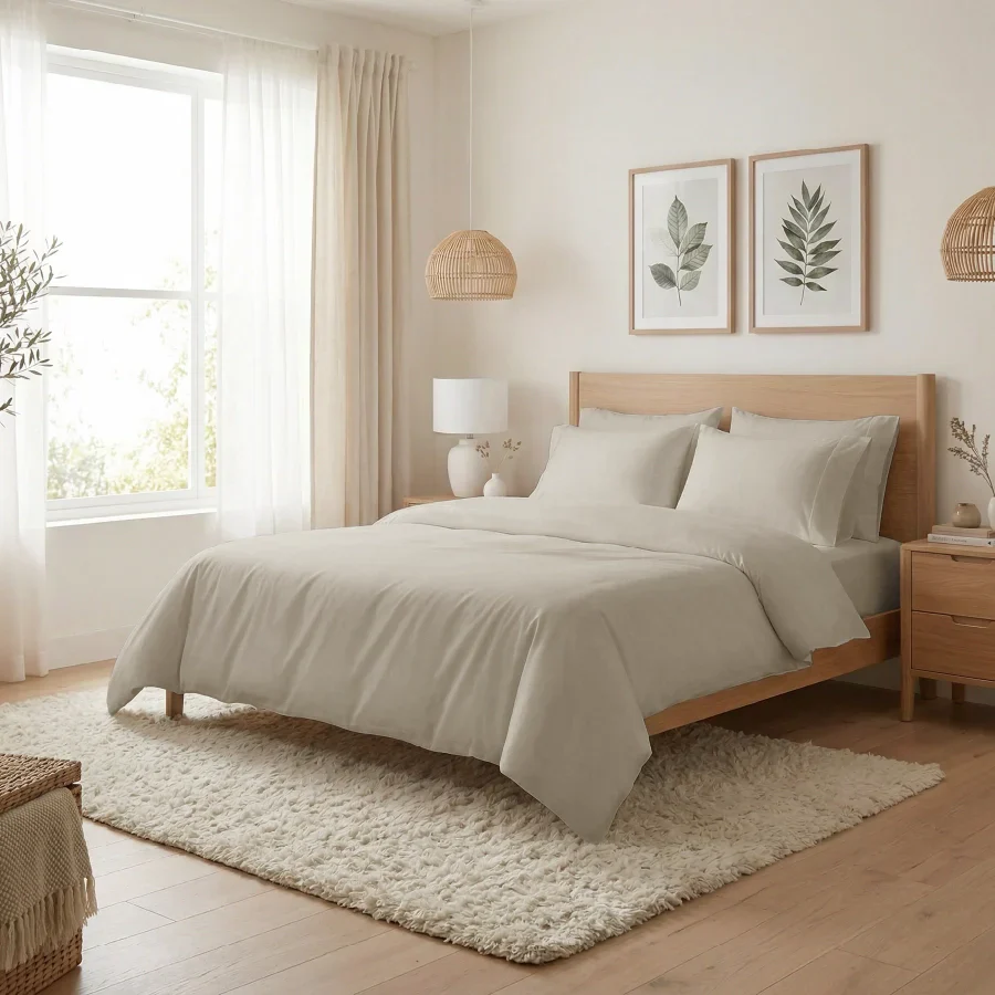 Fitted Bedsheet Set |  400TC Solid | 100% Cotton Bedsheet + 2 Pillow Cases [Sizes: King Bedsheets & Queen/ Double Bedsheets] - Image 48