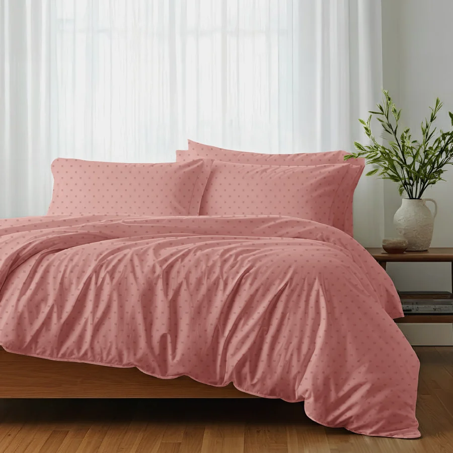 Fitted Bedsheet Set | Swiss Dot | 100% Cotton Bedsheet + 4 Pillow Cases [Sizes: King Bedsheets & Queen/ Double Bedsheets] |  500TC - Image 32