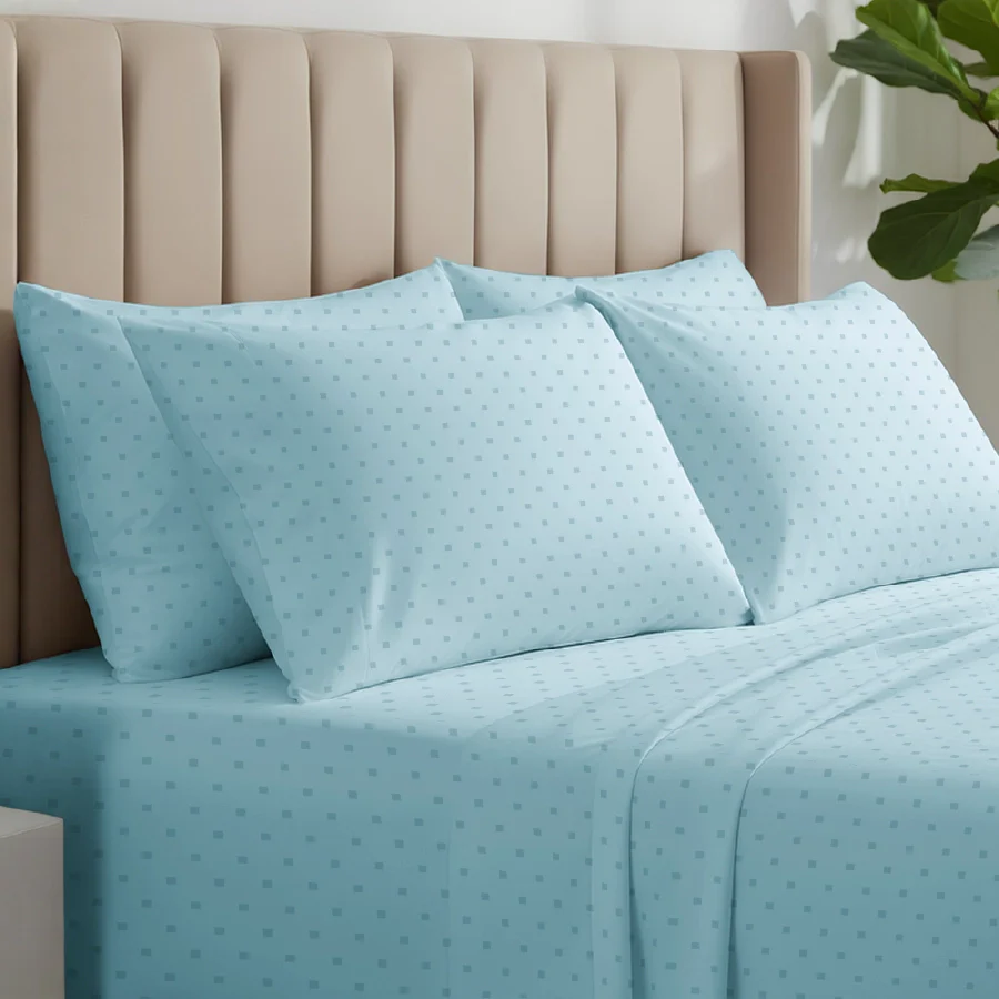 Bedsheet Set | Swiss Dot | 100% Cotton King Size Bedsheet + 4 Pillow Cases | 500TC - Image 51