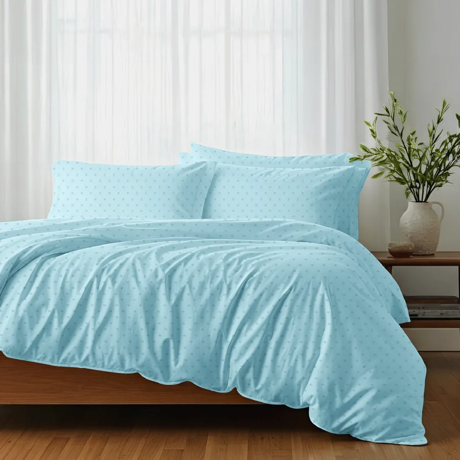 Bedsheet Set | Swiss Dot | 100% Cotton King Size Bedsheet + 4 Pillow Cases | 500TC - Image 52