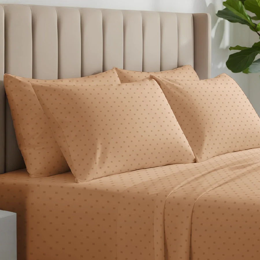Bedsheet Set | Swiss Dot | 100% Cotton King Size Bedsheet + 4 Pillow Cases | 500TC - Image 58