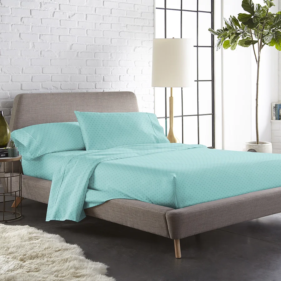 Fitted Bedsheet Set | Swiss Dot | 100% Cotton Bedsheet + 2 Pillow Cases [Sizes: King Bedsheets & Queen/ Double Bedsheets] | 300TC - Image 8